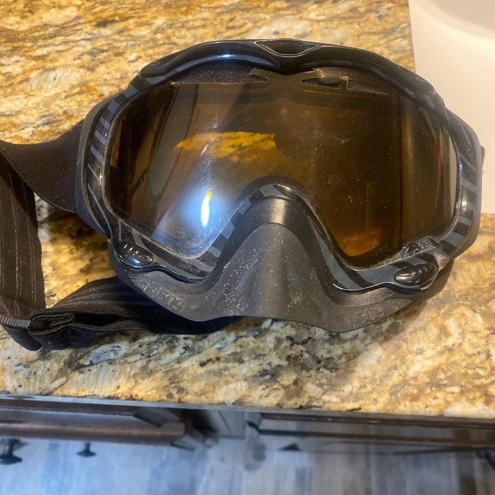 Black and Brown Ski Goggles
